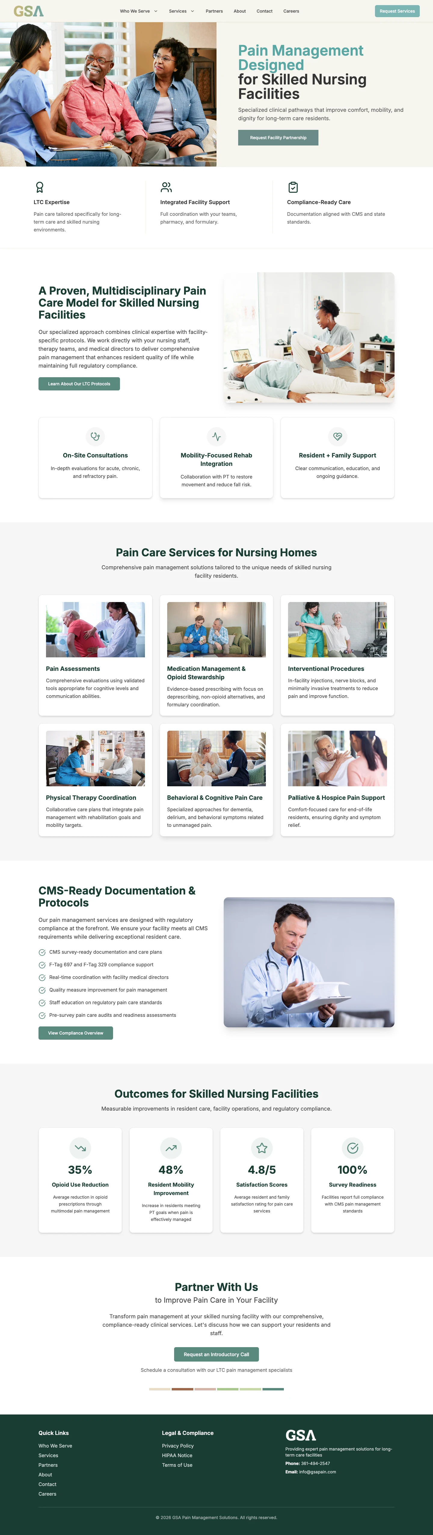 GSA skilled nursing page screenshot